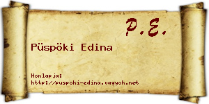 Püspöki Edina névjegykártya
